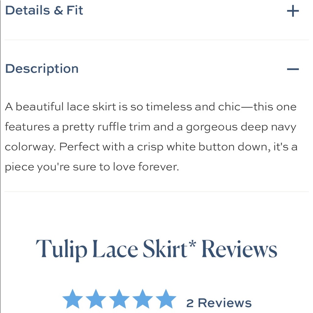NEW • Draper James • Tulip Lace Mini Skirt Blue - Picture 4 of 6